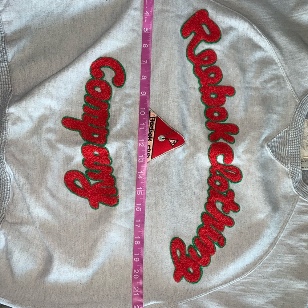 Reebok Vintage Chenille Letters Sweatshirt Sz S - Picture 8 of 8